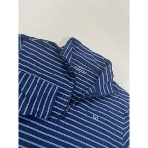 Vineyard Vines 1/4 Zip Long Sleeve Pullover Mens Size L Navy- Striped